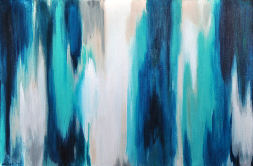 Blurred Lines Blue | 24x36